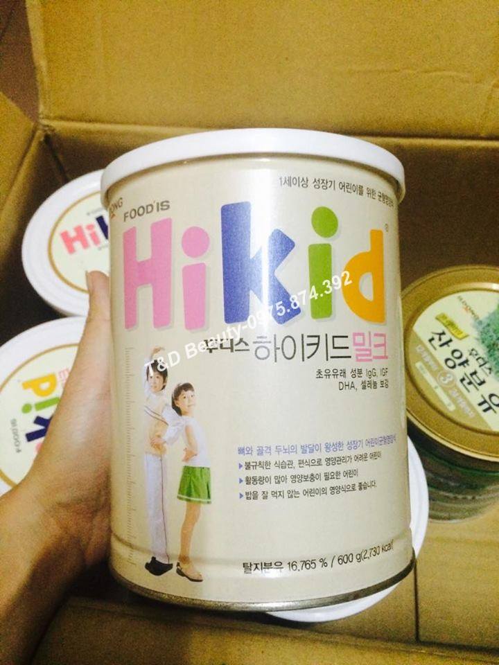 Sữa Hikid Food'is Hàn Quốc xách tay –Tăng cân nặng chiều cao