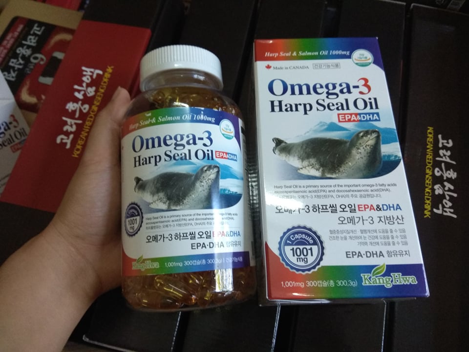 Tinh dầu hải cẩu Omega 3 Harp Seal Oil 300 Hàn Quốc